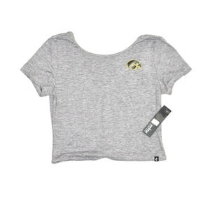 NEW Certo Iowa Scoop Back Short Sleeve Tee Shirt Gray Athletic Size XL